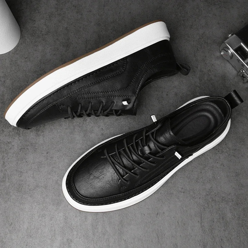 Chic Leather Sneakers - Luxoria