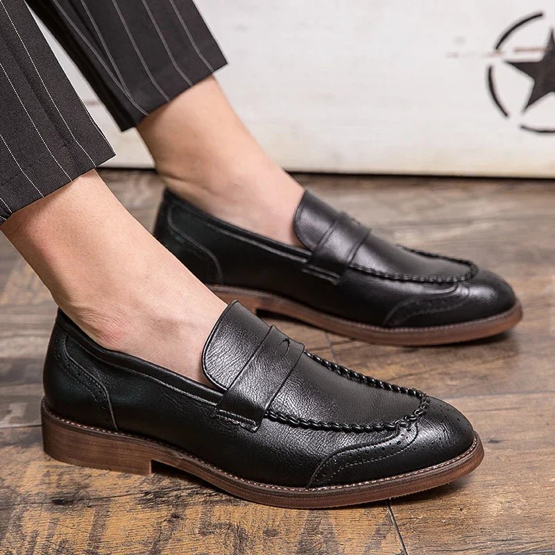 Chic Leather Loafers - Luxoria