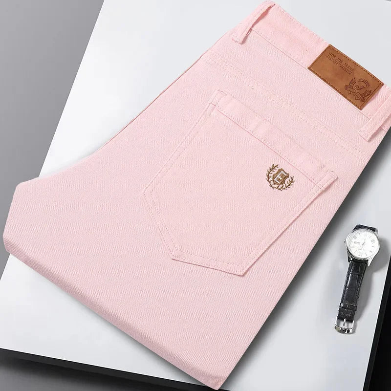 Elegant Denim Stretch Jeans - Luxoria