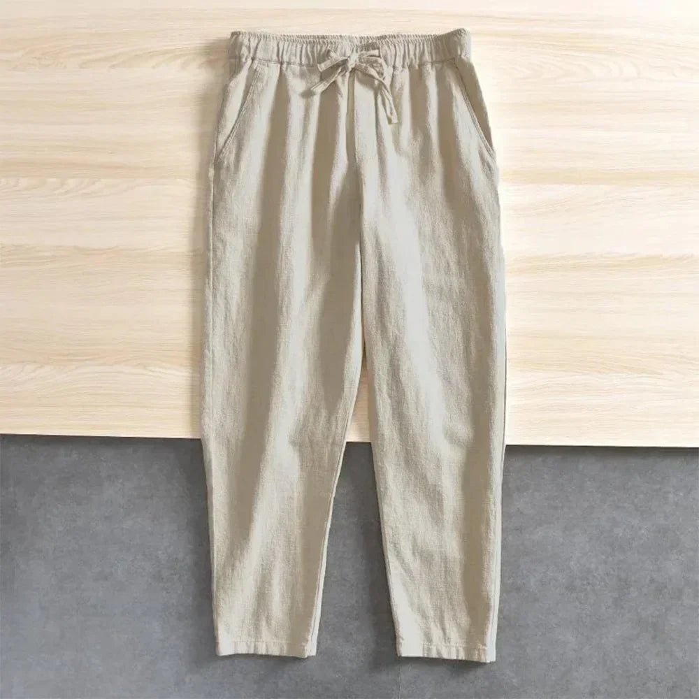 Casual Cotton Linen Pants - Luxoria