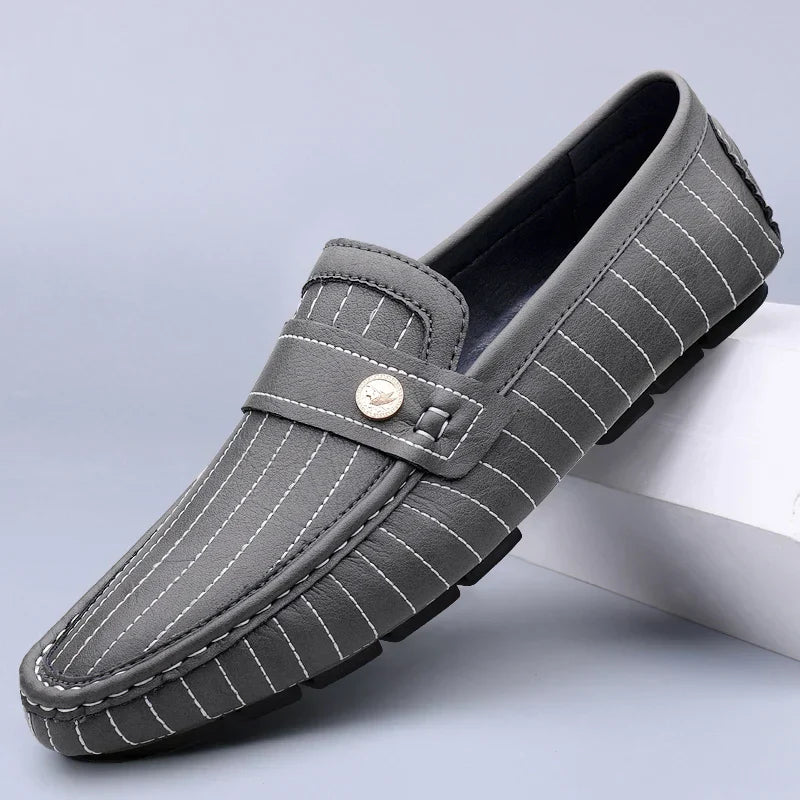 Chic Leather Loafers - Luxoria