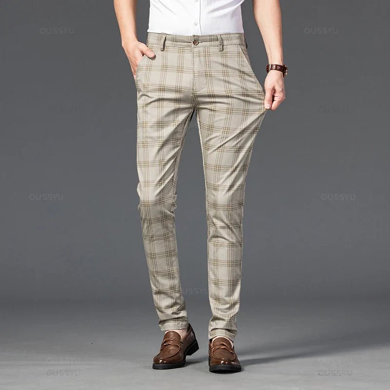 Elegant Plaid Pants - Luxoria