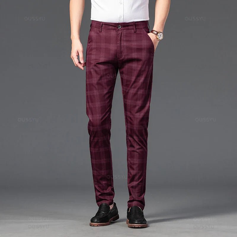 Elegant Plaid Pants - Luxoria