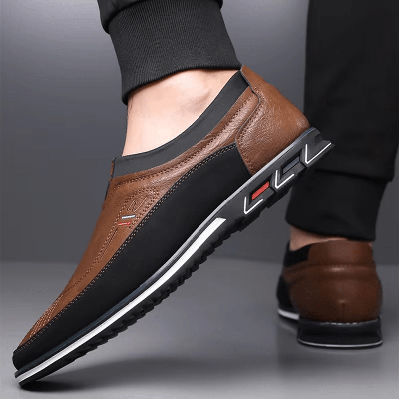 Leather Slip - On Business Shoes - Luxoria