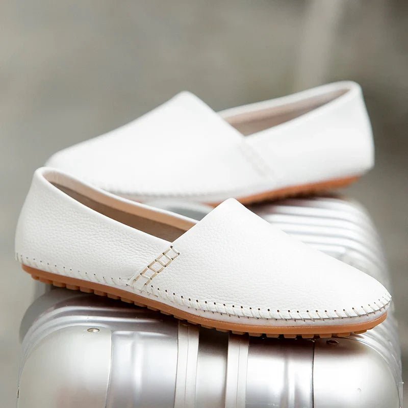 Light Leather Loafers - Luxoria