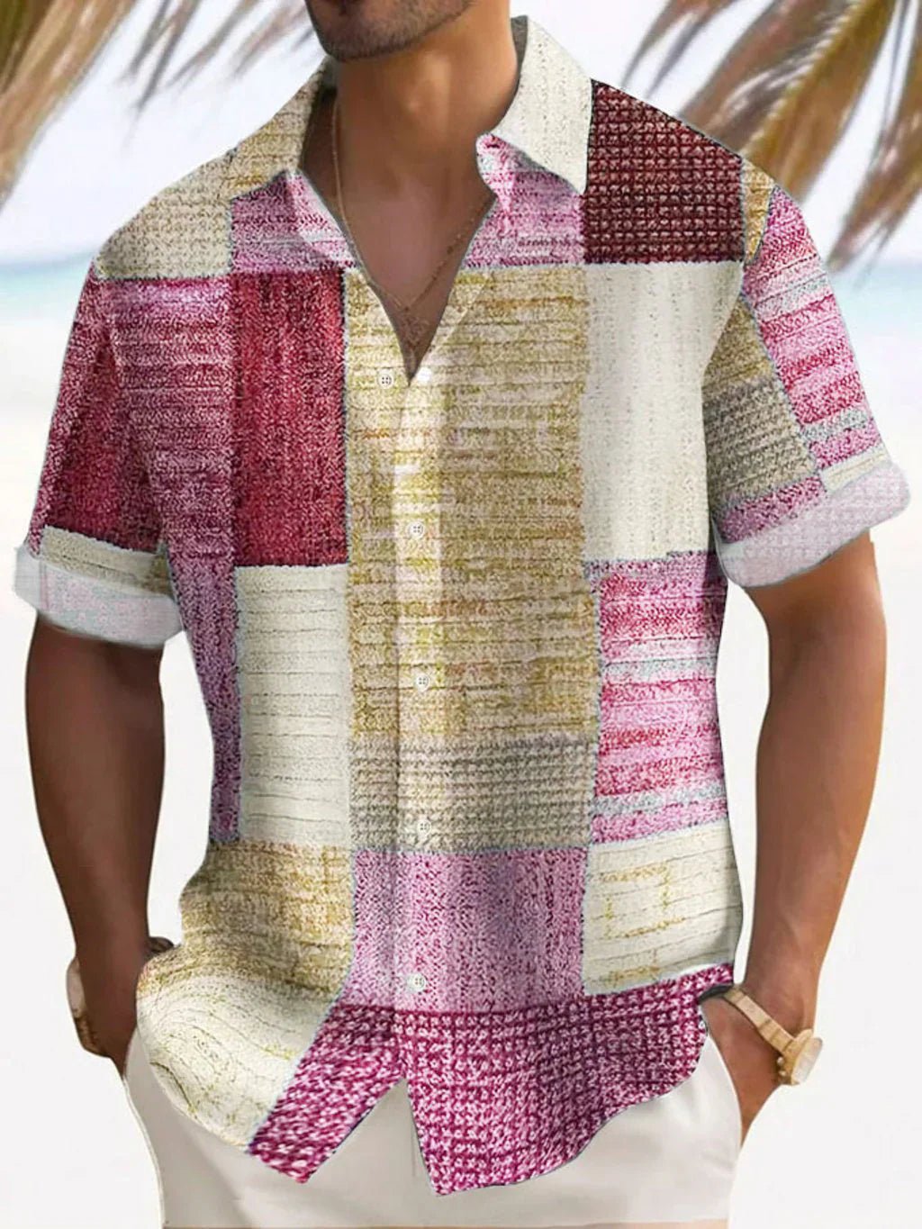 Elegant Patchwork Shirt - Luxoria