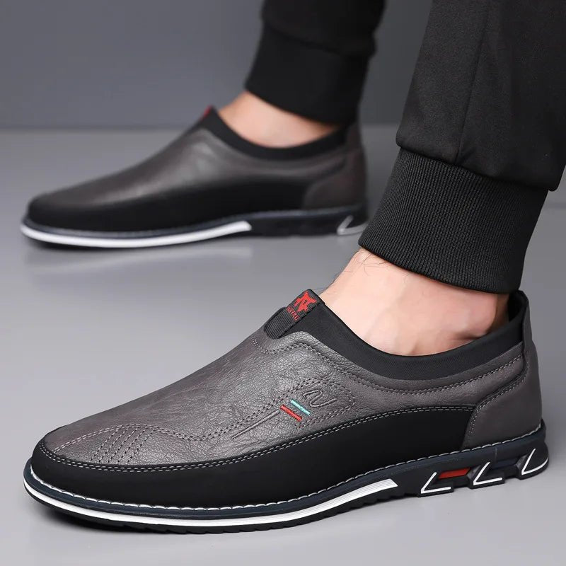 Leather Slip - On Business Shoes - Luxoria