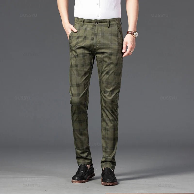 Elegant Plaid Pants - Luxoria