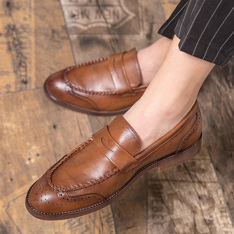 Chic Leather Loafers - Luxoria