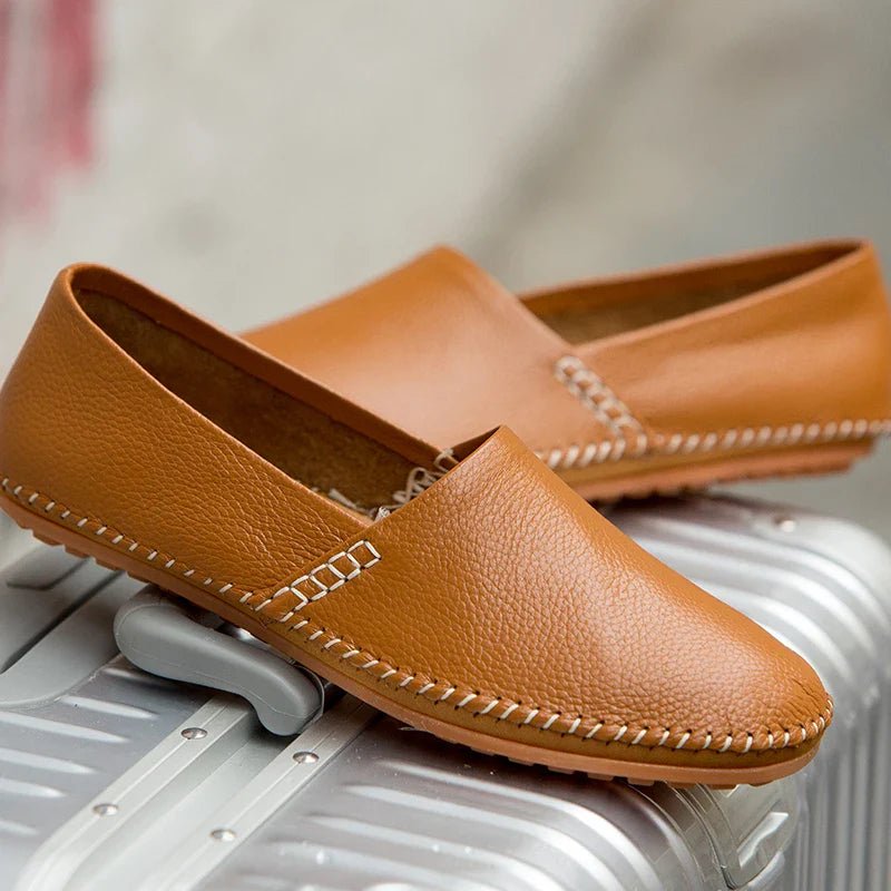 Light Leather Loafers - Luxoria
