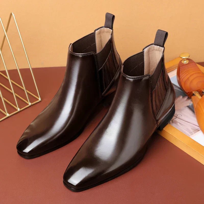 Chic Leather Boots - Luxoria