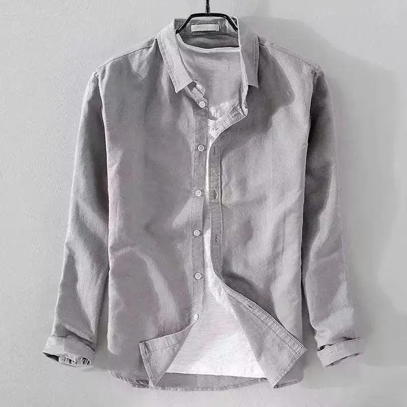 Casual Cotton Linen Shirt - Luxoria