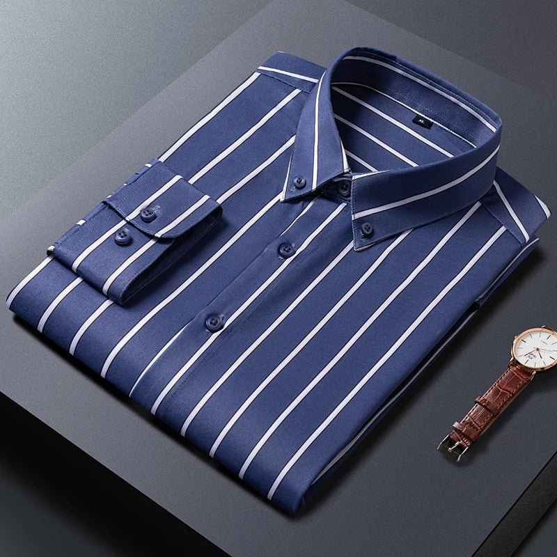 Givalli - Elegant Striped Men's Shirt - Luxoria