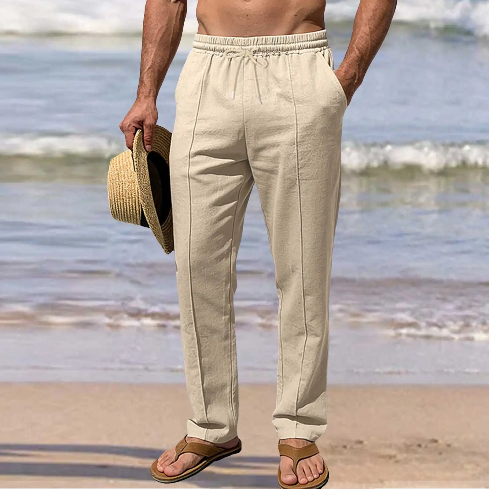 Elegant Cotton Summer Pants - Luxoria