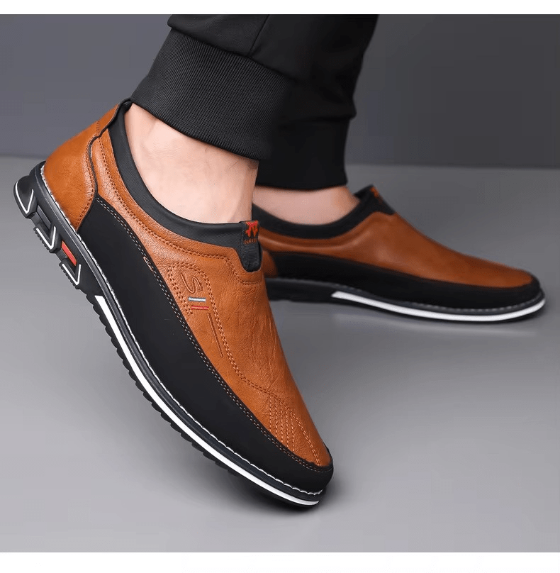 Leather Slip - On Business Shoes - Luxoria