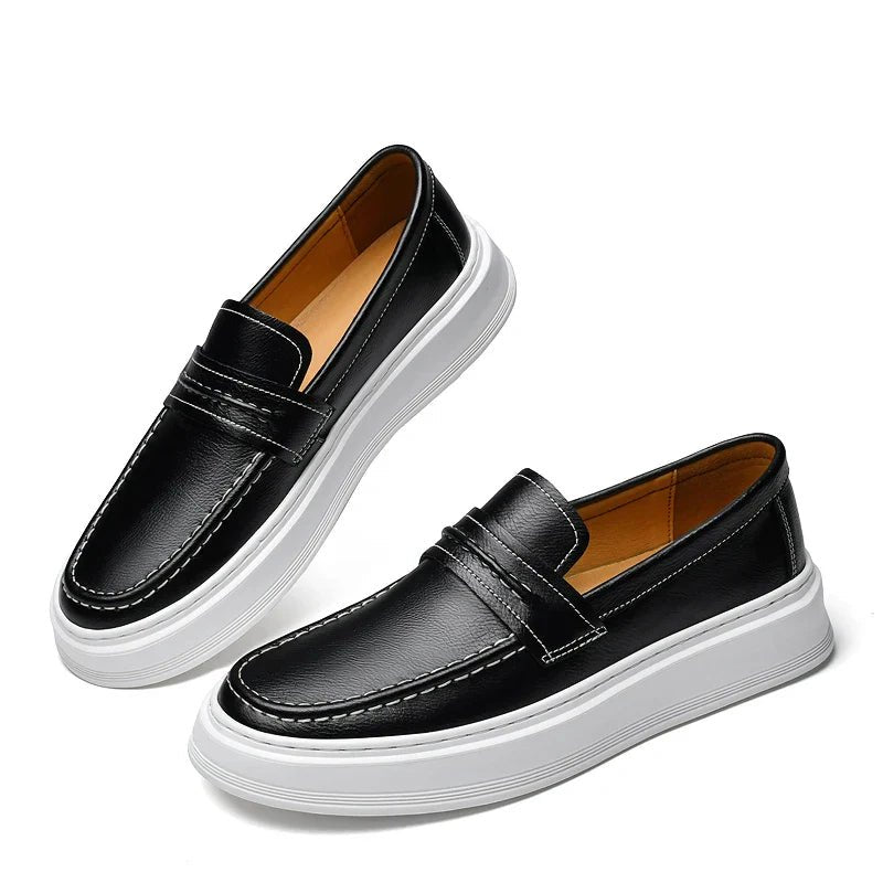 Slip - On Leather Boat Shoes - Luxoria