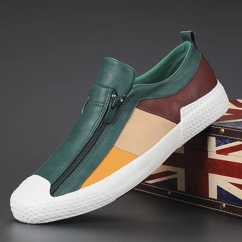 Leather Shoes with Zip - Luxoria