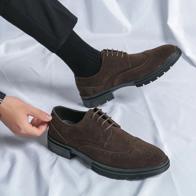 Suede Business Shoes - Luxoria