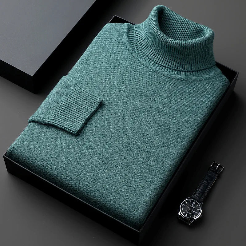 Elegant Men's Turtleneck - Luxoria