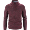 Elegant Thick Fleece Zip Sweater - Luxoria