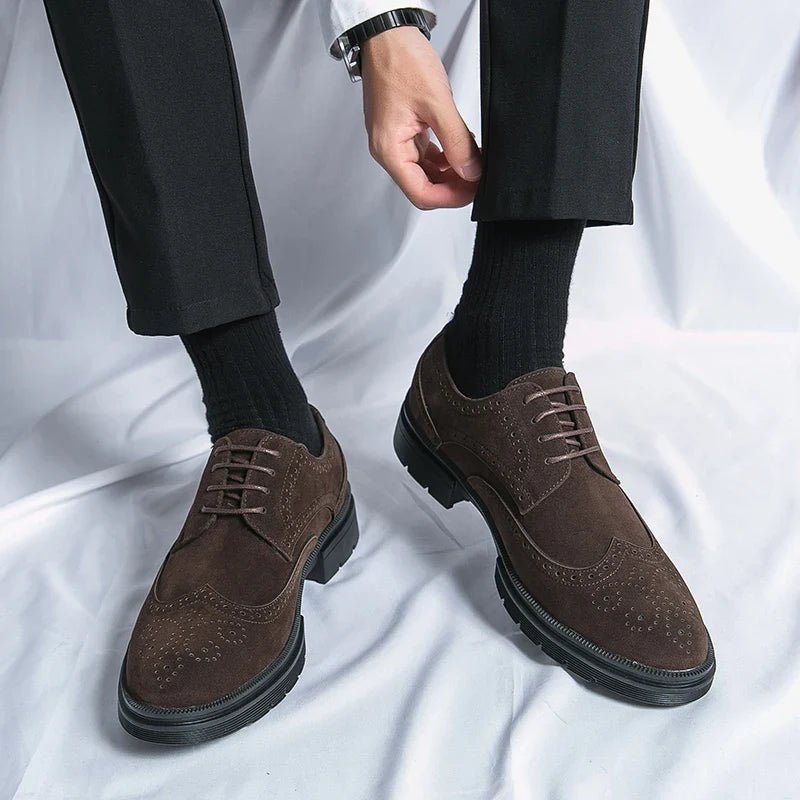 Suede Business Shoes - Luxoria