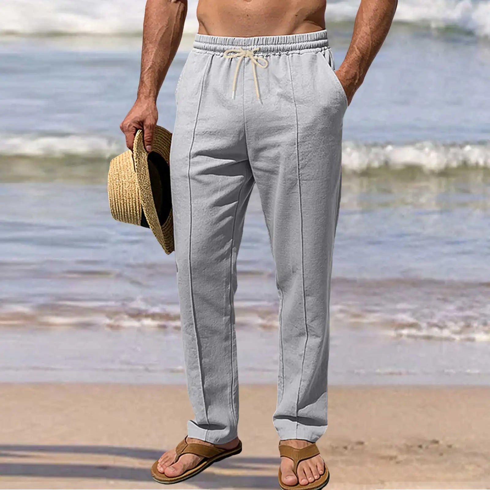 Elegant Cotton Summer Pants - Luxoria