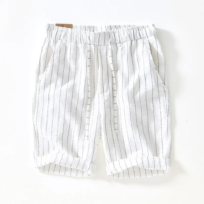 Elegant Cotton Linen Shorts - Luxoria