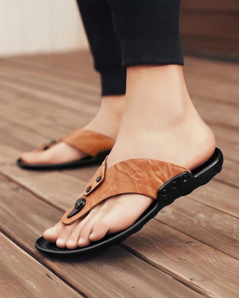 Elegant Leather Sandals - Luxoria