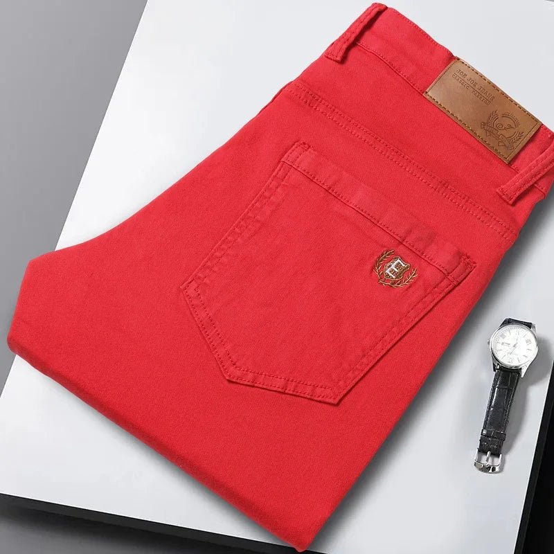 Elegant Denim Stretch Jeans - Luxoria