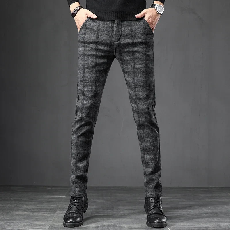 Plaid Casual Pants - Luxoria