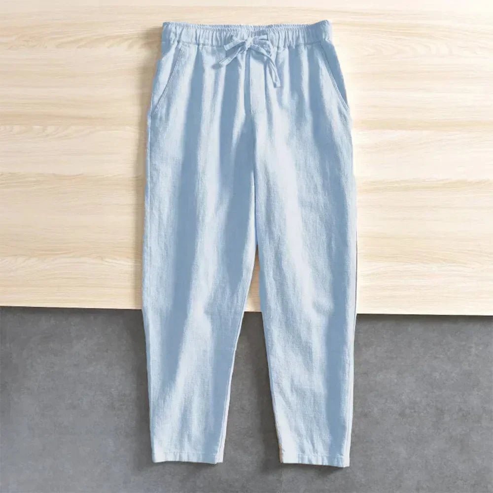 Casual Cotton Linen Pants - Luxoria