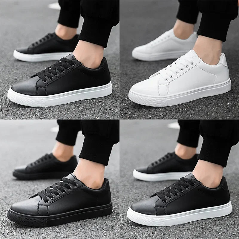 Elegant Leather Sneakers - Luxoria