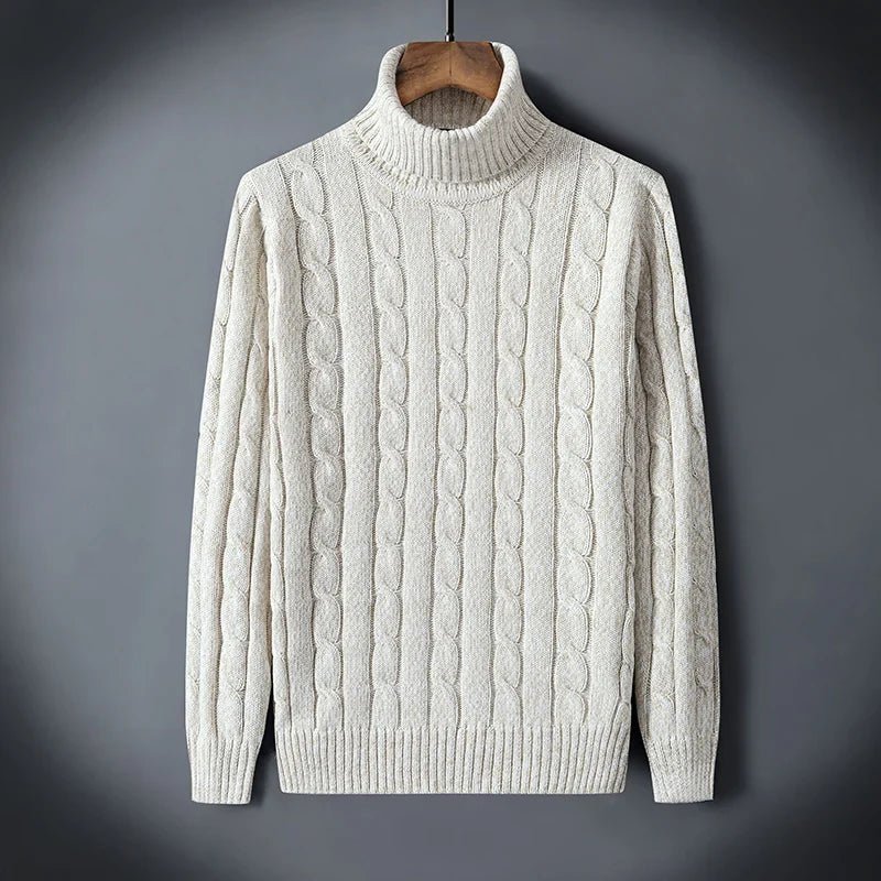 Chic Wool Turtleneck Sweater - Luxoria