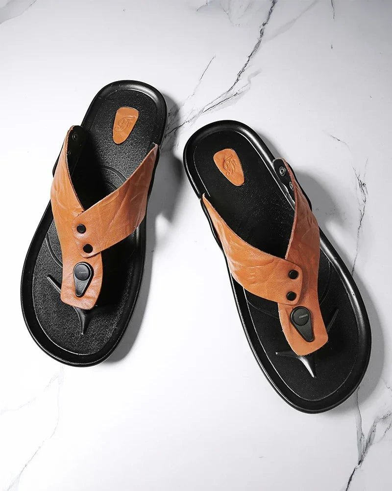 Elegant Leather Sandals - Luxoria
