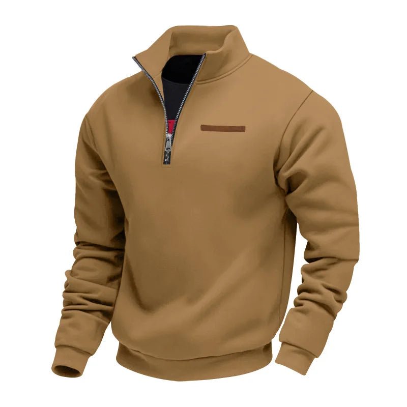 Casual Fleece Zip Sweater - Luxoria