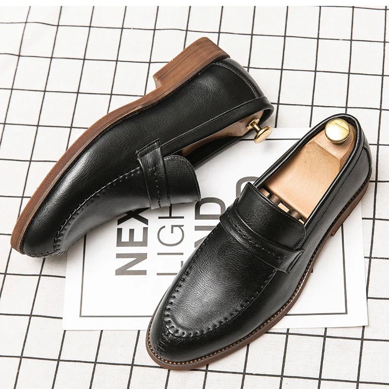 Leather Dress Loafers - Luxoria