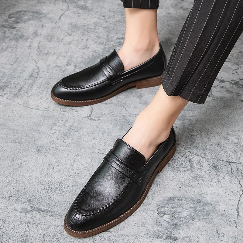 Leather Dress Loafers - Luxoria
