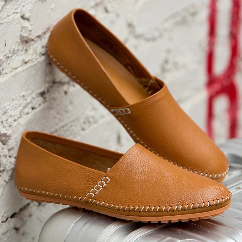 Light Leather Loafers - Luxoria