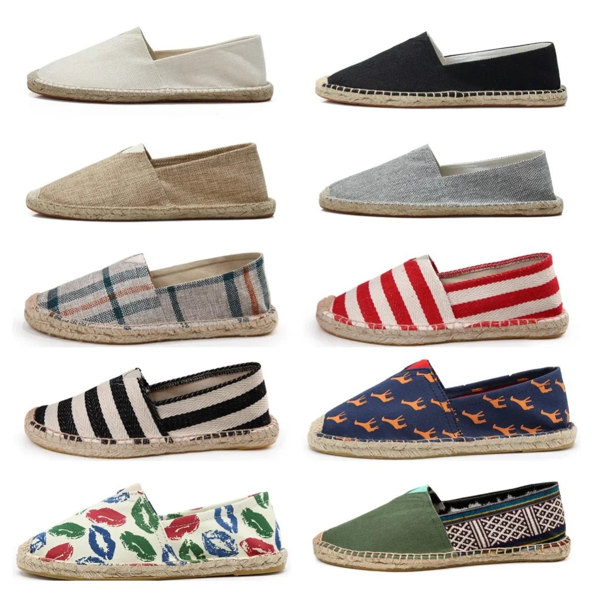 Elegant Canvas Espadrilles - Luxoria