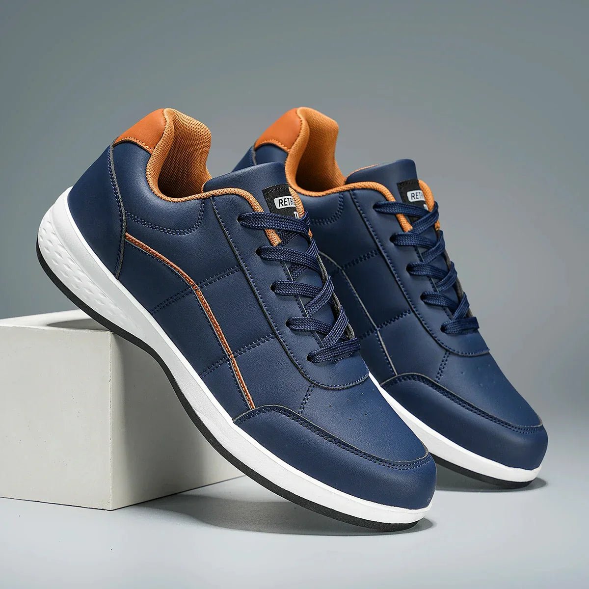 Stylish Leather Sneakers - Luxoria