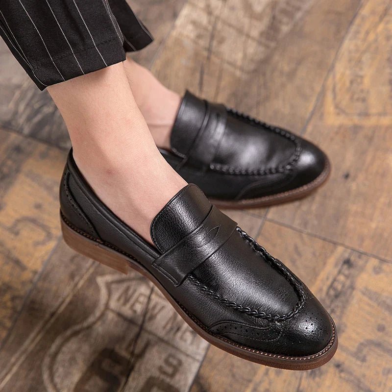 Chic Leather Loafers - Luxoria