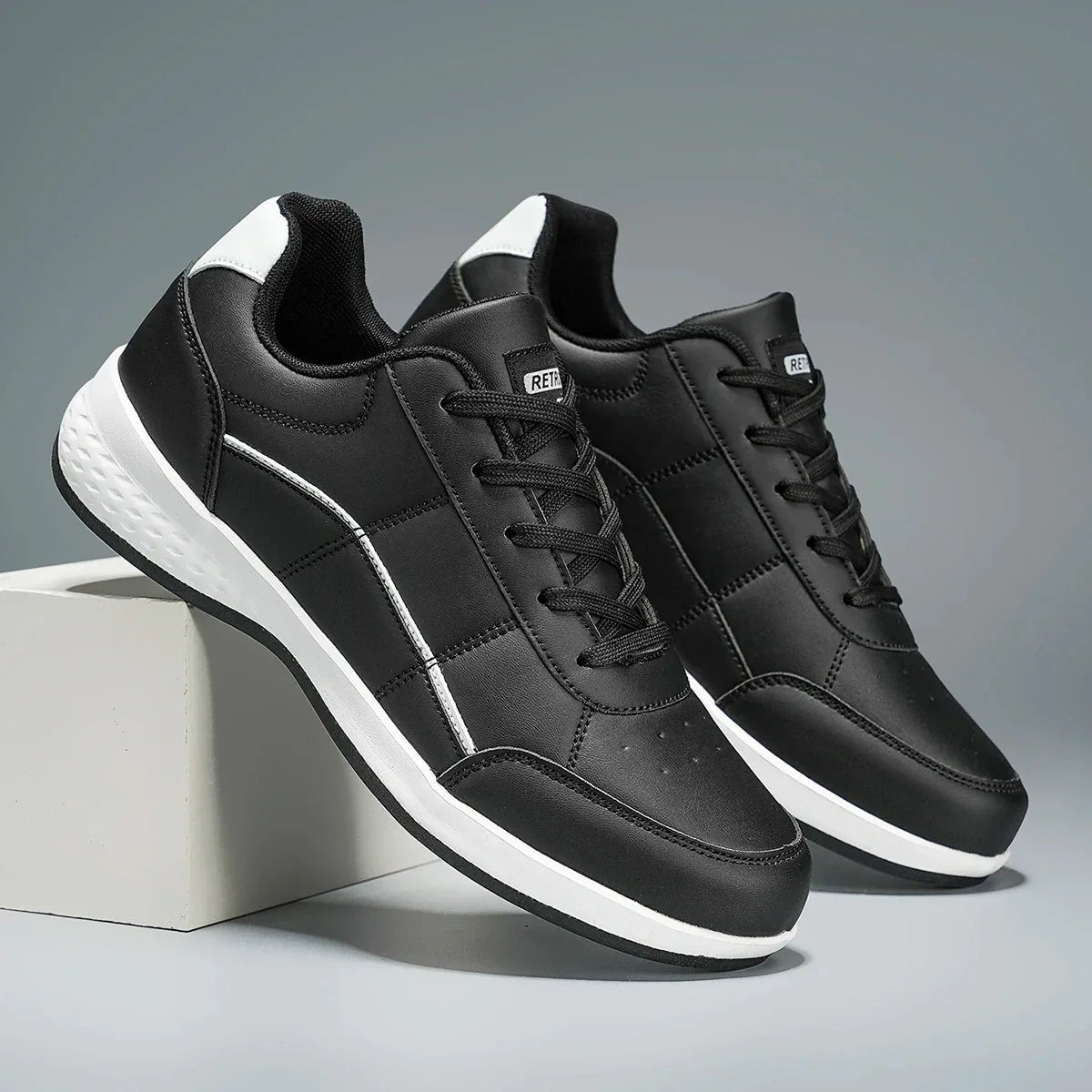 Stylish Leather Sneakers - Luxoria
