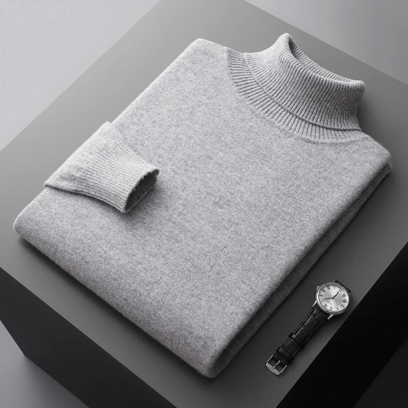 Monaco Merino Wool Turtleneck - Luxoria