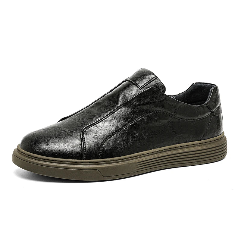 Classic Leather Slip - On Shoes - Luxoria