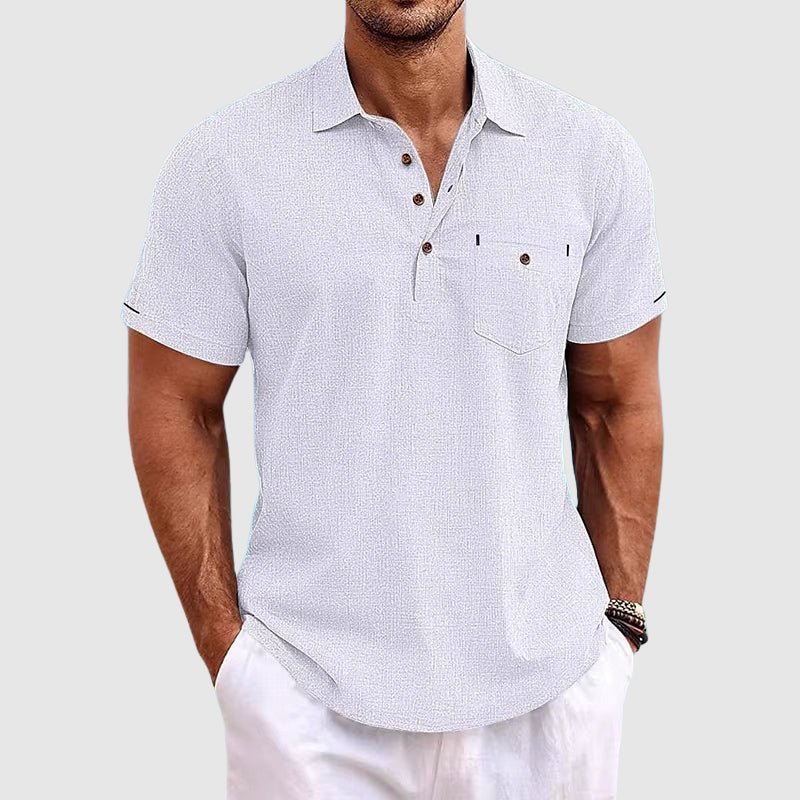 Linen Polo Shirt - Luxoria