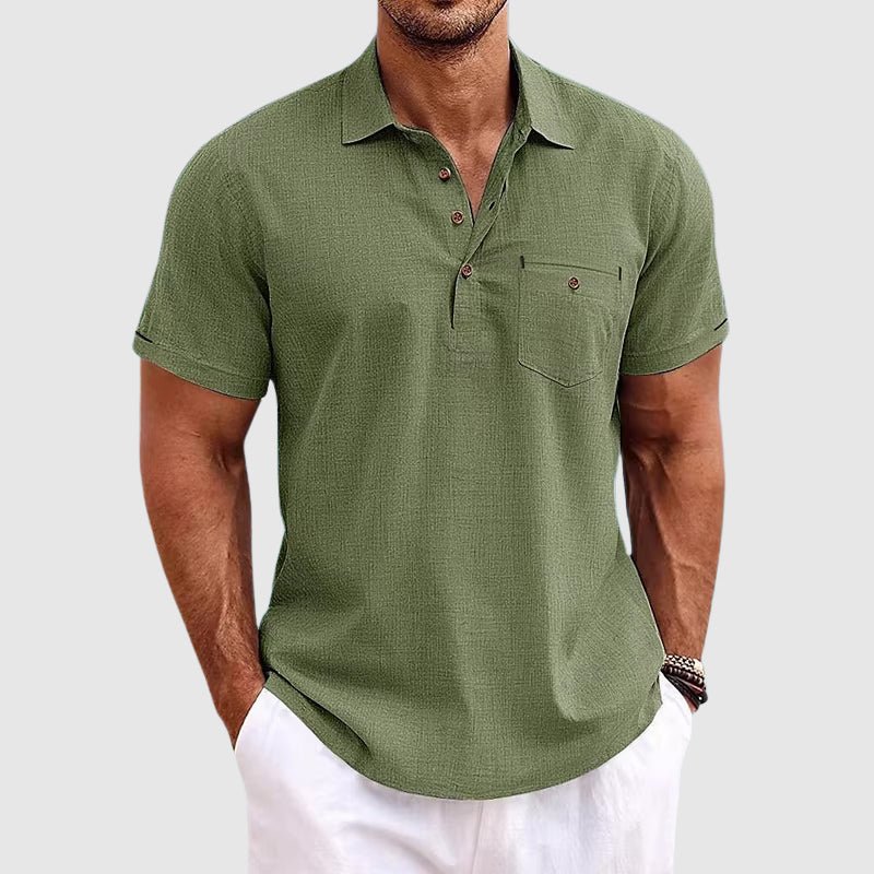 Linen Polo Shirt - Luxoria