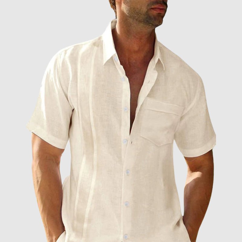 Elegant Linen Summer Shirt - Luxoria