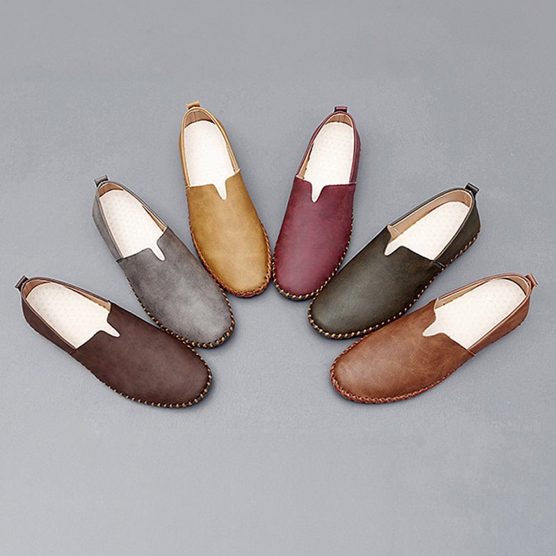 Santorini Leather Loafers - Luxoria