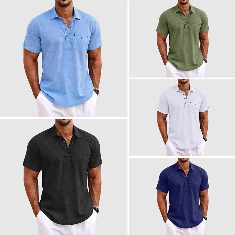 Linen Polo Shirt - Luxoria