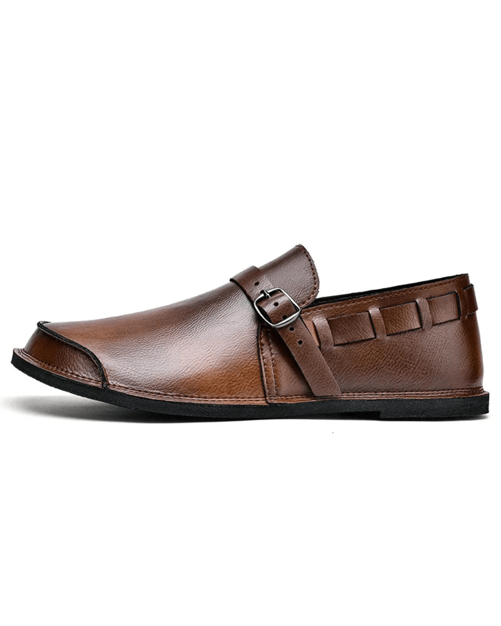 Buckled Leather Loafers - Luxoria